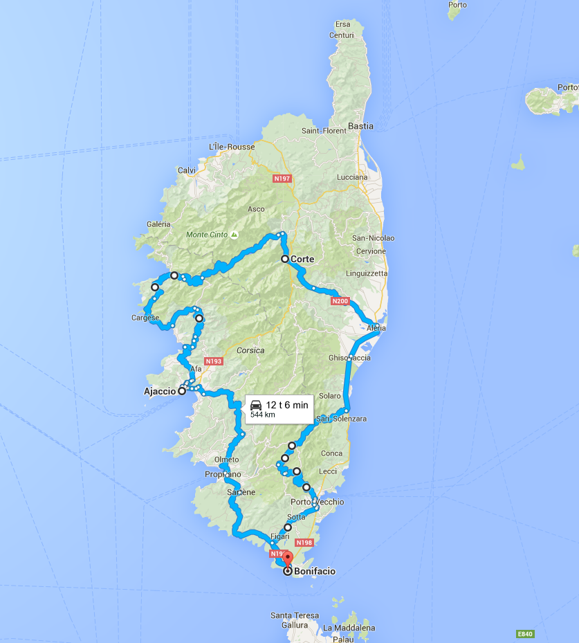 Kart Korsika